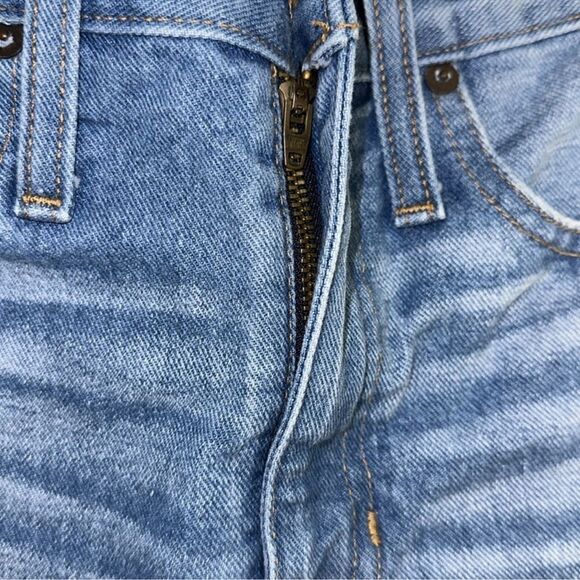 Madewell 24 Blue Cut Off Raw Fringe Hem Distressed Denim Shorts - Picture 6 of 13